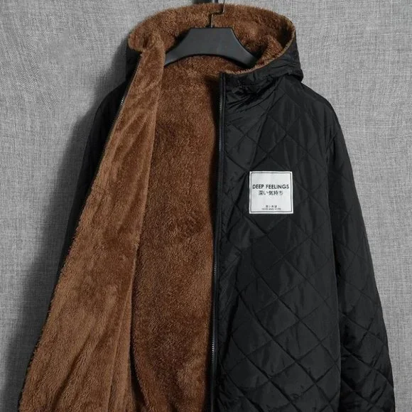 Brown And Black Mens Two Way Coat - Picture 2 of 5